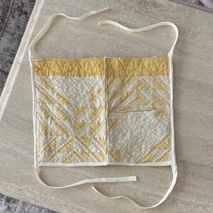 Yellow and White Quilted organizer made by neeneetwigs